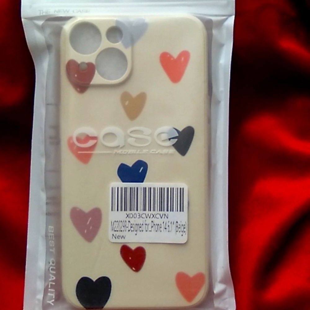 Iphone 14 case with hearts